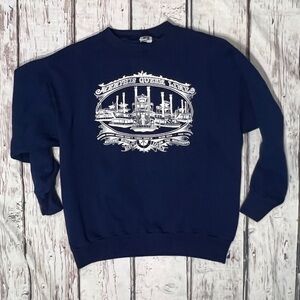 Vintage 80s Memphis Queen Line Travel Tourism 1980s Sweatshirt
